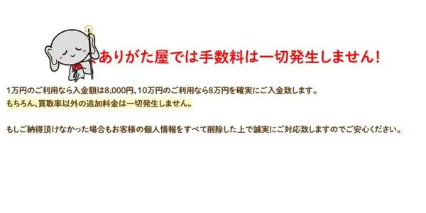 手数料なしでお得に現金化