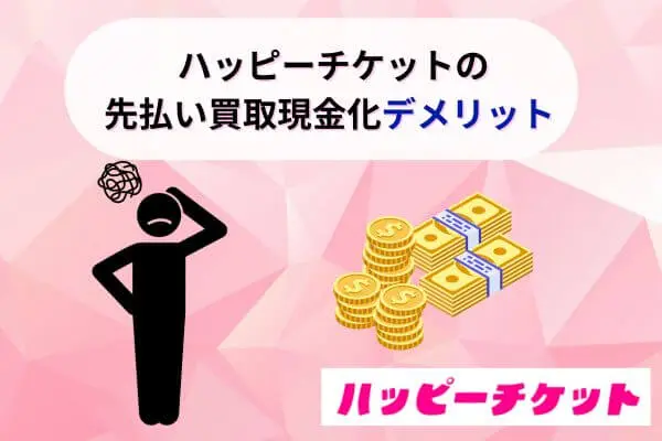 ハッピーチケットの先払い買取現金化デメリット