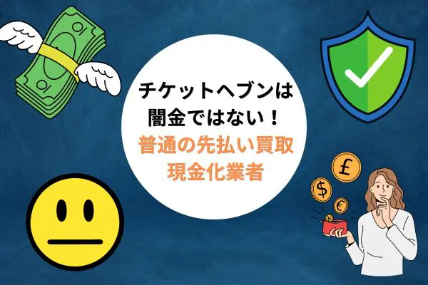 チケットヘブンは闇金ではく普通の先払い買取現金化業者だった