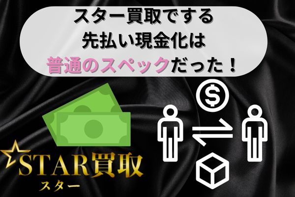 スター買取でする先払い現金化は普通のスペックだった！