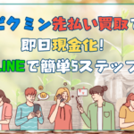 ピクミン先払い買取で即日現金化！LINEで簡単5ステップ