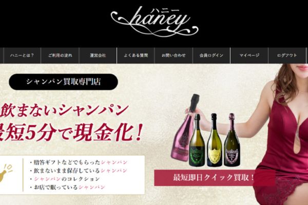 先払い買取業者「ハニー」のトップ画像