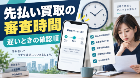 先払い買取の審査時間はどれくらい?遅いときの確認順