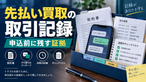 先払い買取の取引記録を残す方法｜申込前に保存する項目